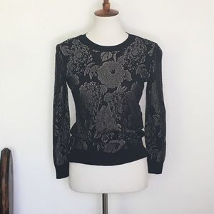 🎉 Ann Taylor Crew Neck Floral Sweater